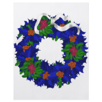 blue wreath with berries full color flyer