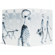 Blue X-Ray Skeletons Afternoon Stroll Binder