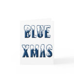 Blue Xmas Card