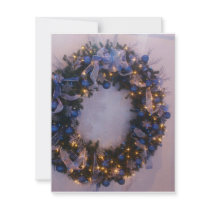 Blue Xmas invitations