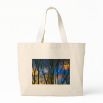 Blue & Yellow Abstract Reflections Patterned Canvas Bags