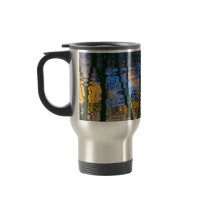 Blue & Yellow Abstract Reflections Patterned Mugs