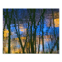 Blue & Yellow Abstract Reflections Patterned
