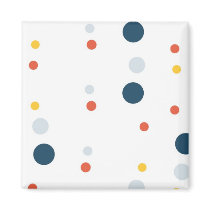 Blue Yellow and Orange Polka Dots magnets by fantasian_angel Blue Yellow and Orange Polka Dots magnets