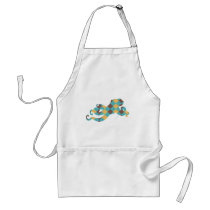 Blue & Yellow Argyle Octopus Apron