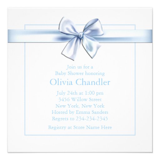 Blue Yellow Baby Boy shower Invitations