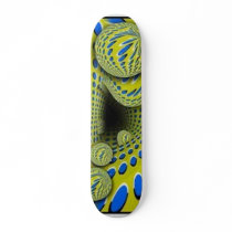 Blue&yellow blob skate decks