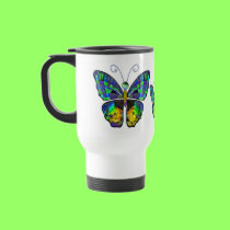 Blue Yellow Butterfly mug mugs