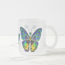 Blue Yellow Butterfly mug