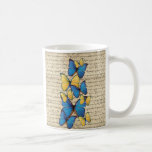 Blue & yellow butterrflies coffee mug