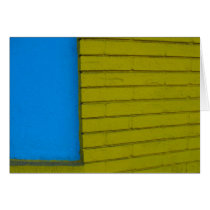 Blue Yellow Greeting Card