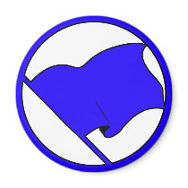 Blue Yellow Flag Plain No Symbol Blank magnets by inquester Blue Yellow Flag Plain No Symbol Blank magnets