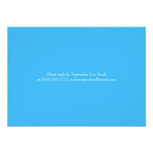 Blue Yellow Floral Flower Baby Shower Invitation