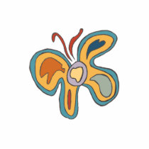 Blue & Yellow Flutterfly Pin photo sculptures