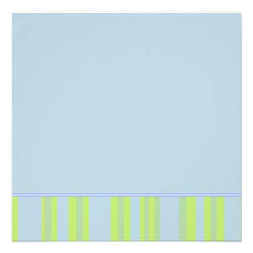 blue yellow green striped wedding custom invite