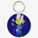 Blue & Yellow Iris Flowers 1b keychains