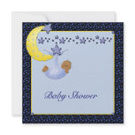 Blue Yellow Moon Stars Boy Ethnic Shower Personalized Invites