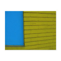 blue yellow postcard