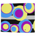 blue yellow purple dots Black Stripes