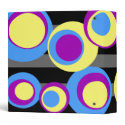 blue yellow purple dots Black Stripes
