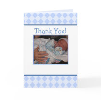 Blue & Yellow Rocking Horse Thank You Card