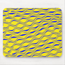 Blue & Yellow Tiles Mousepad mousepads