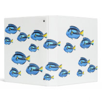 Blue & Yellow Tropical Fish Vinyl Binder