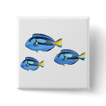Blue & Yellow Tropical Fish Pins