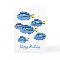 Blue & Yellow Tropical Fish Cards