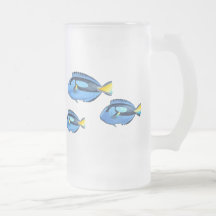 Blue & Yellow Tropical Fish Coffee Mugs