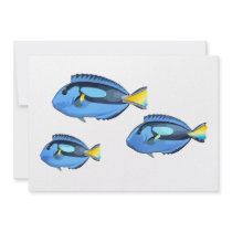 Blue & Yellow Tropical Fish Custom Invites