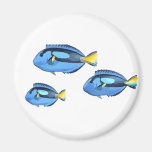 Blue & Yellow Tropical Fish Refrigerator Magnets