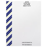 Blue Yellow White Letterhead Template