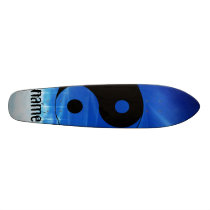 blue yingyang board skate deck