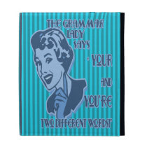 Blue Your and You're iPad Folio Case