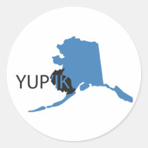 Blue Yupik Round Sticker