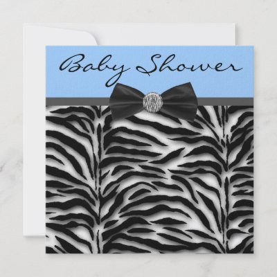 Baby Shower Invitations Zebra Print on Zebra Print Baby Shower Invitations