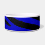 Blue Zebra fur Dog Food Bowls
