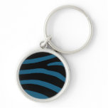 Blue Zebra Key Chains