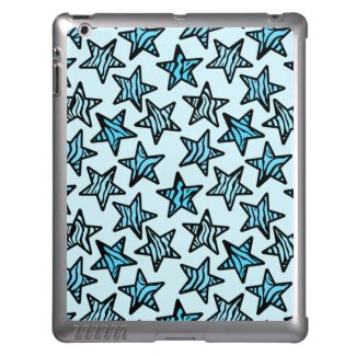 Blue zebra stars iPad cases