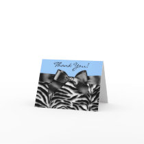 Blue Zebra Thank You Cards