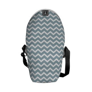 Blue Zig Zag Chevrons Pattern Courier Bags