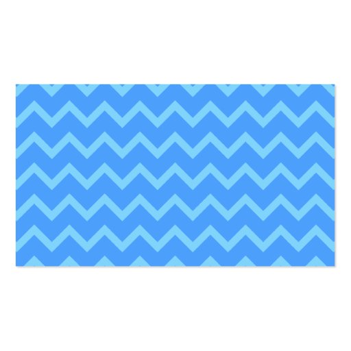 Blue Zig Zag Pattern. Business Card Template (front side)