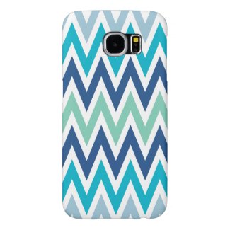 Blue Zigzag Pattern Samsung Galaxy S6 Cases