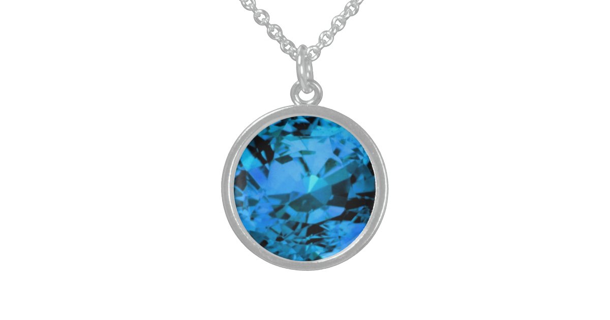 Blue Zircon Necklace Zazzle
