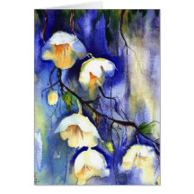 blueandwhite umbrellas from heaven card