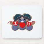 Bluebearie-i love you mouse mats