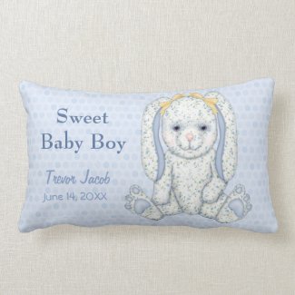 Bluebell Bunny and Polka Dots Keepsake Pillow