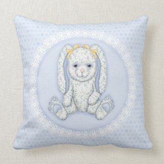 Bluebell Bunny and Polka Dots Keepsake Pillow