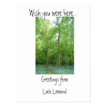bluebells canvas, Wish you were here..., Greeti... postcards